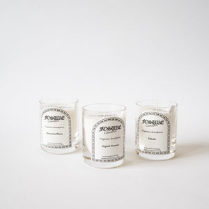 Fosure Candles 3 Mini Kerzen Set mit Staubschutzauflagen